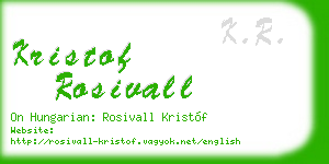 kristof rosivall business card